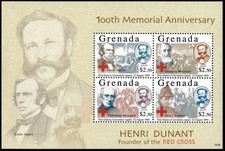 Grenada 2010 - Henri Dunant Red Cross - Sheet of 4 Stamps - Scott #3768 - MNH