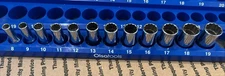 Snap-on Tools 212FMSY 12pc 3/8" Drive Metric 12 POINT SEMI DEEP Socket Set