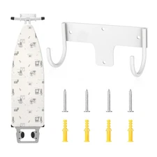 ORLESS Ironing Board Holder Wall Mount, Hanger, Iron White-1 