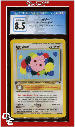 Igglybuff (1st Edition) graded CGC 8.5 for sale on eBay