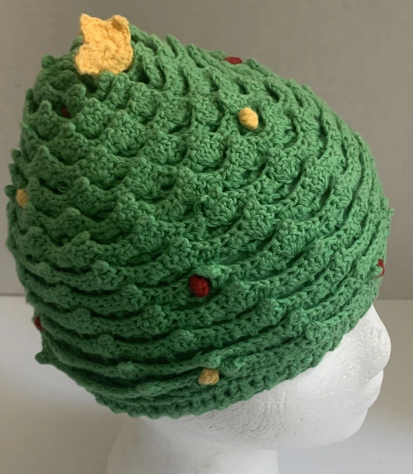 Gymboree Árbol de Navidad Tejido Crochet Vellón Fiesta Gorra Sombrero Adorno Estrella Unisx 18/24 Foto 2 de 4