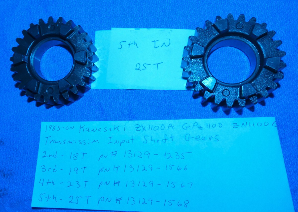Kawasaki ZX1100A GPz1100 ZN1100B transmission, 5th Gear INput, pn