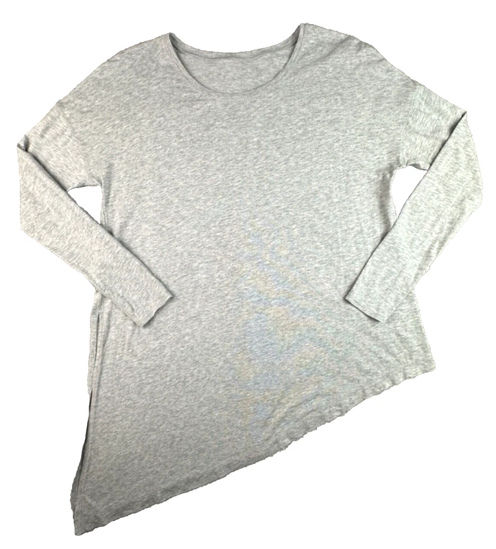 lululemon to the point long sleeve heathered core asymmetrical shirt