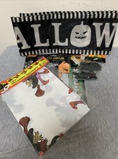 Halloween Party Supplies Lot Tablecloth, Banner, Ribbons