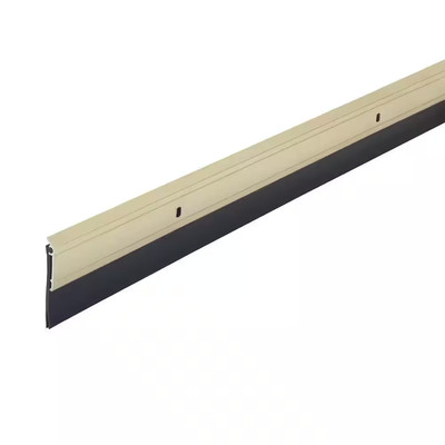 36 In. Gold Aluminum and Vinyl Heavy-Duty Screw-On Door Sweep