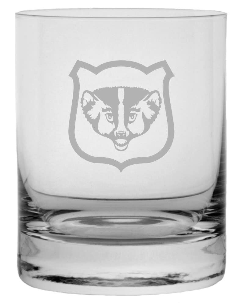 64th Troop Command Military Etched 11oz Crystal Rocks Whisky Glass-image