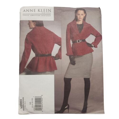 Vogue American Designer Pattern V2984 Anne Klein Size AA 6-8-10-12 | eBay