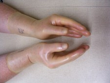 ULTRA THIN TRANSPARENT LATEX RUBBER  GLOVES MEDIUM