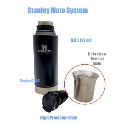 Gourde Isotherme STANLEY Noir 1,2 L – Garde Le Chaud Et Le Froid 30h – Parfait Pour Le Maté 🇺🇸 Livraison USA