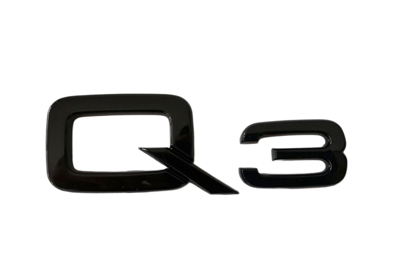 Glossy Black FIT AUDI Q3 REAR TRUNK EMBLEM BADGE NAMEPLATE DECAL LETTER NUMBER