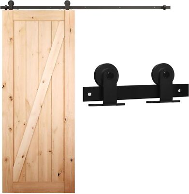 CCJH 1-4M Top-Installation Schieben Scheunentür Hardware Track Kit für 1/2 Türen