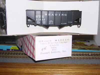 STEWART #10110  Reading Fishbelly 55 Ton 2-Bay Hopper Car #80262 KIT H.O. 1/87