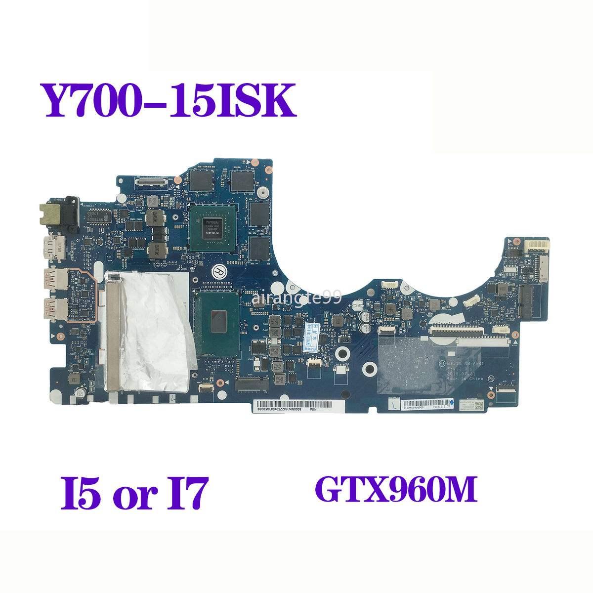 For LENOVO Y700-15ISK Motherboard I5-6300HQ i7-6700HQ CPU GT940M