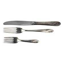 1952 Holmes  Edwards Romance Silver Plate, Baby Fork, Knife  Fork, Set Of 3