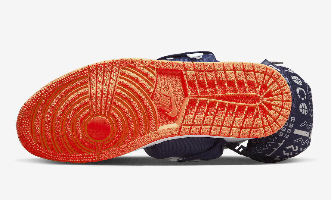 Men's Nike Air Jordan 1 Utility Q Stash Quai 54 Indigo Shoes [AJ1