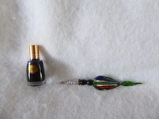 Murano Venezia Venedig Italien mundgeblasenes Glas Füllfederhalter mit Tintenfass