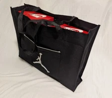 Nike Air Jordan JUMPMAN Shoe Tote Bag 15" x 10" Black Holds 2 Shoe Boxes NEW