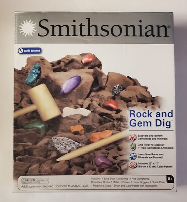 Smithsonian Earth Science Rock And Gem Dig Ages 8+ 