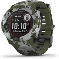 Garmin Instinct Solar Sports Watch Rugged GPS Heart Rate Monitor Camo Lichen