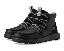 Hey Dude D3490 Womens Black Water-Resistant Leather Reyes Lace-Up Boot Size 5 M