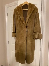 Vintage rabbit Long fur coat UK Size 12/14