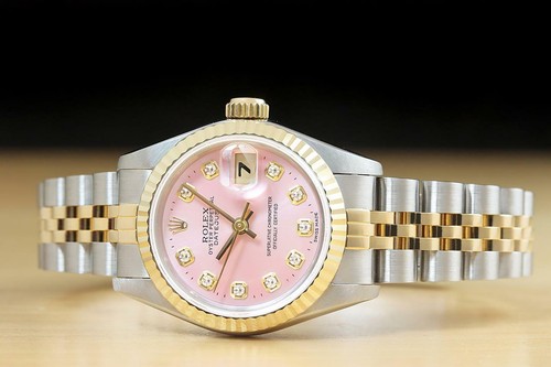 Rolex Donna Datejust 69173 Bicolore 18K Oro Giallo & Orologio IN Acciaio + - Foto 3 di 9