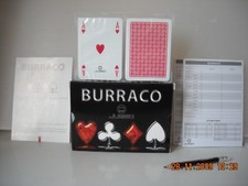 COFANETTO 2 MAZZI CARTE PVC 100% BURRACO JUEGO + NOTES + MATITA