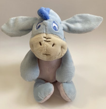 Disney Baby Eeyore Plush Lovey Rattle Crinkle Ear 12" Pastel Velour Donkey Pooh