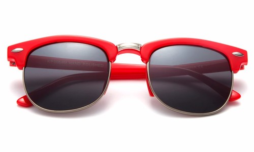 Kids Half Rimmed Fashion Sunglasses with Squared Lens"Justin" Kids Sunglasses - Picture 11 of 15