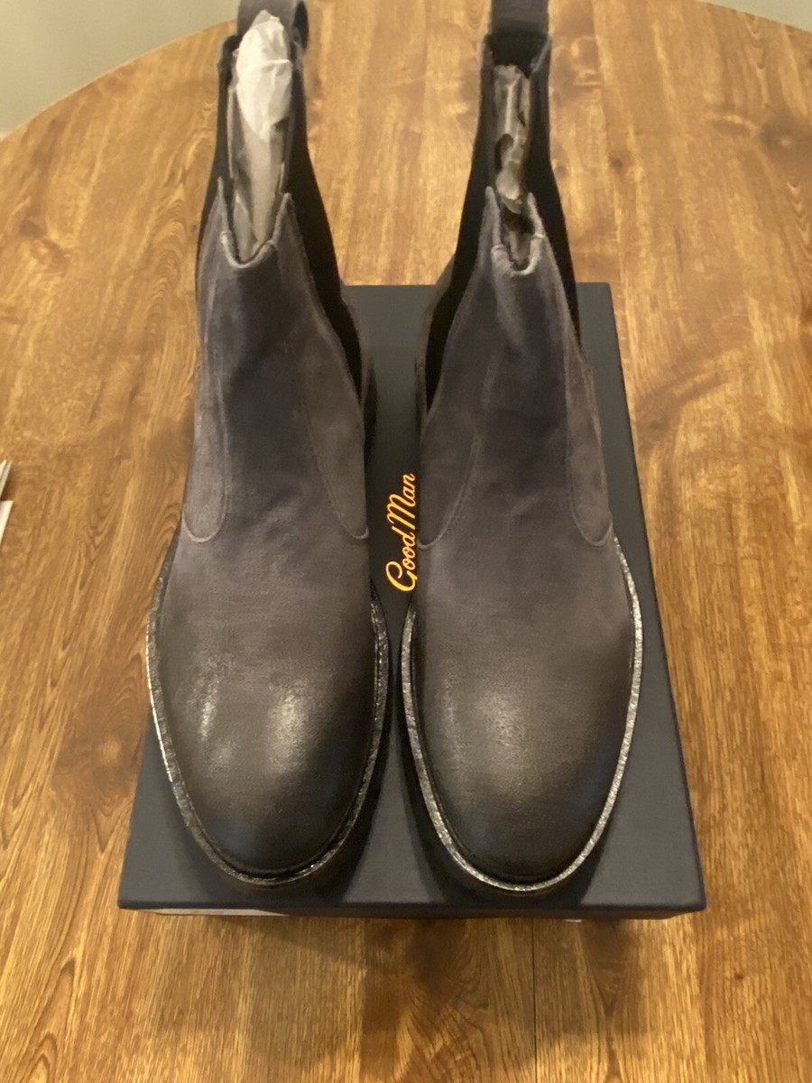 Good Man Mens Modern City Chelsea Boot Size 10 Charcoal Gray 