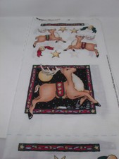 Daisy Kingdom PRANCER Fabric PANEL - 9 Blocks