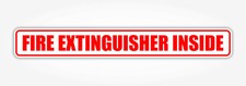 Fire Extinguisher Inside Decal Sticker Semi Truck Set 2pcs