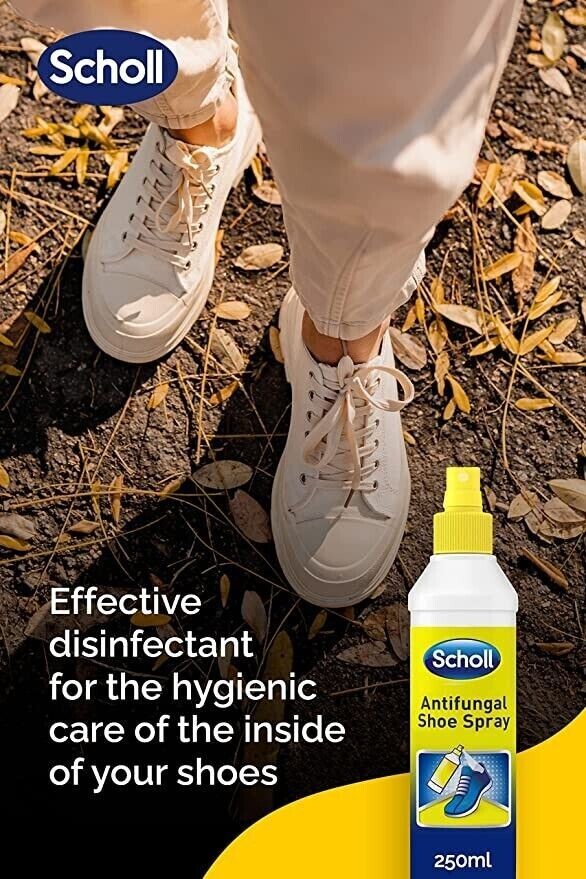 Scholl Antifungal Shoe Spray Disinfectant, 250 ml, Athletes Foot Fungal