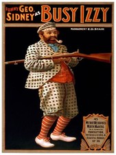 5879.Busy Izzy theater show Poster.Victorian Home room interior design wall art