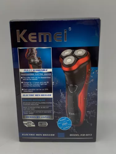 Kemei Mens Razor Rotary Rechargeable  Pop-Up Trimmer Wet Dry Electric Shaver - Picture 8 of 8