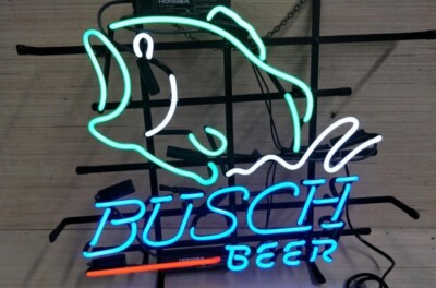 Bass Fish Beer 20''x16'' Neon Light Sign Lamp Wall Decor Bar Glass