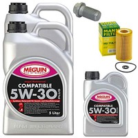 MotoröL Filter Set 5W-30 Plus Meguin 11 Liter + Schraube FüR Mercedes Sprinter