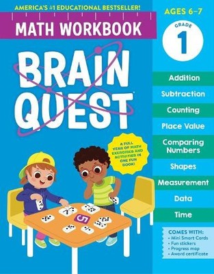 Brain Quest Math Workbook: 1st Grade by Workman Publishing [Paperback]
