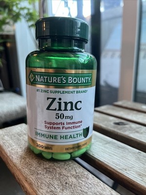 Nature's Bounty Zinc 50 mg 200 Ct Tablet Support Immume System