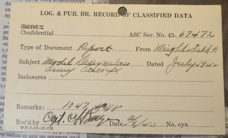 WWII 1943 Albion Topliffe Sawyer Log & Pub Br Record of Classified Data