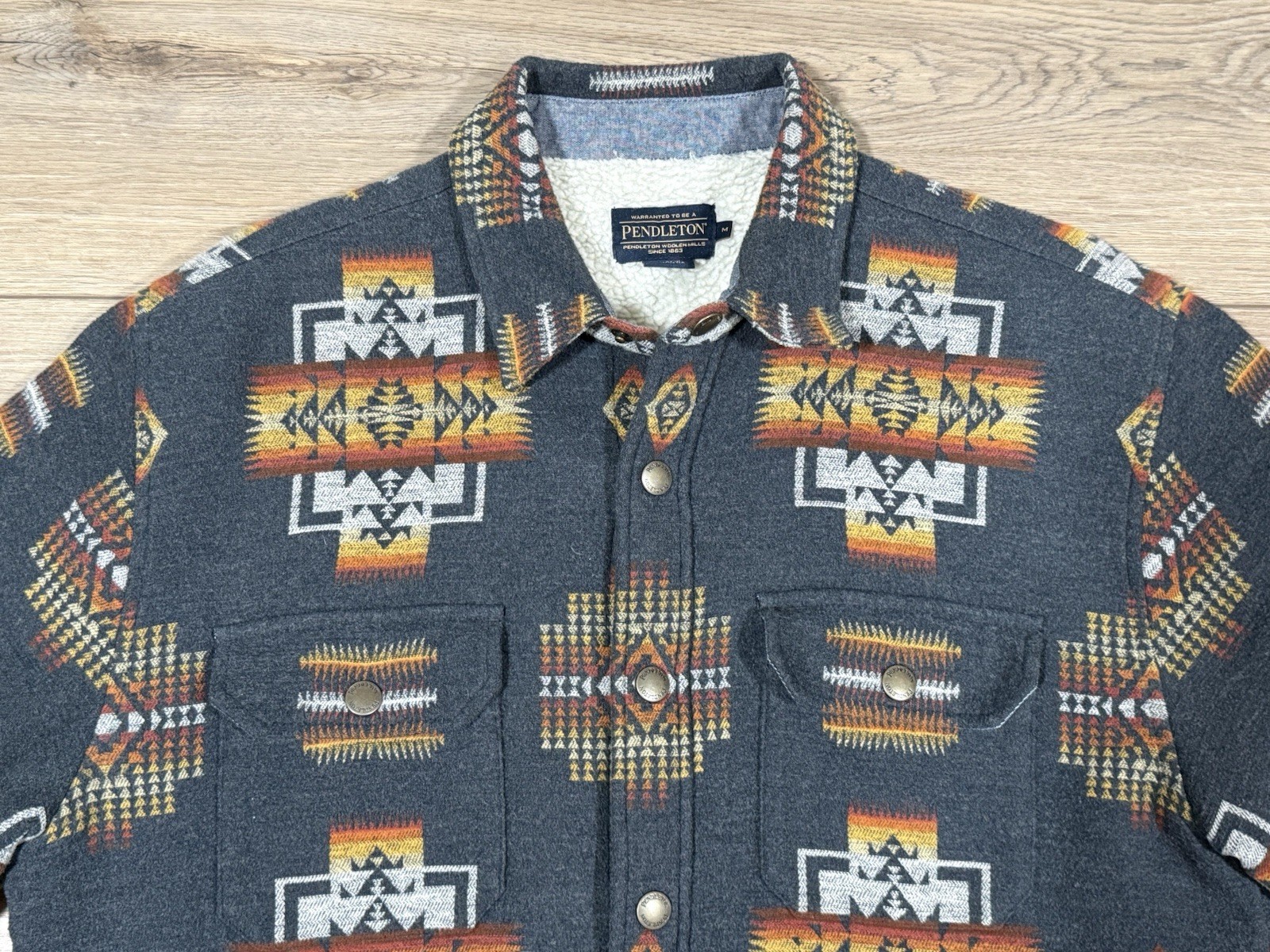 Pendleton Snap Front Cotton / Poly Southwestern S… - image 3