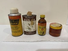 Vintage OUTERS LIN-SPEED Gun Rifle Oil Solvent Gunslick Cleaning Finish Lot