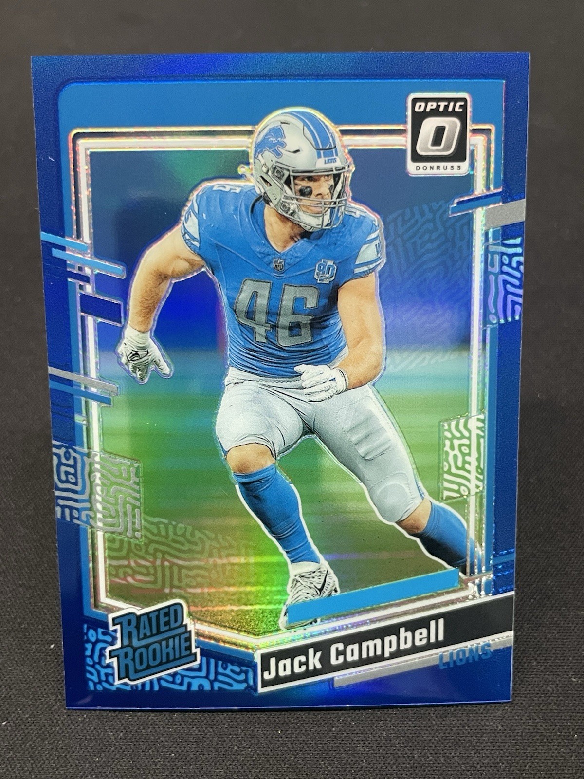 2023 Panini Donruss Optic Jack Campbell #235 Rated Rookie Blue Prizm /199 Lions