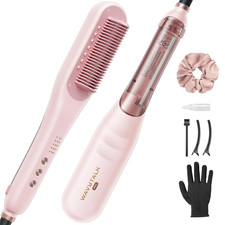 Pro Steam Hair Straightener Brush, Steamline Pro 3-In-1 Straightening Brush for