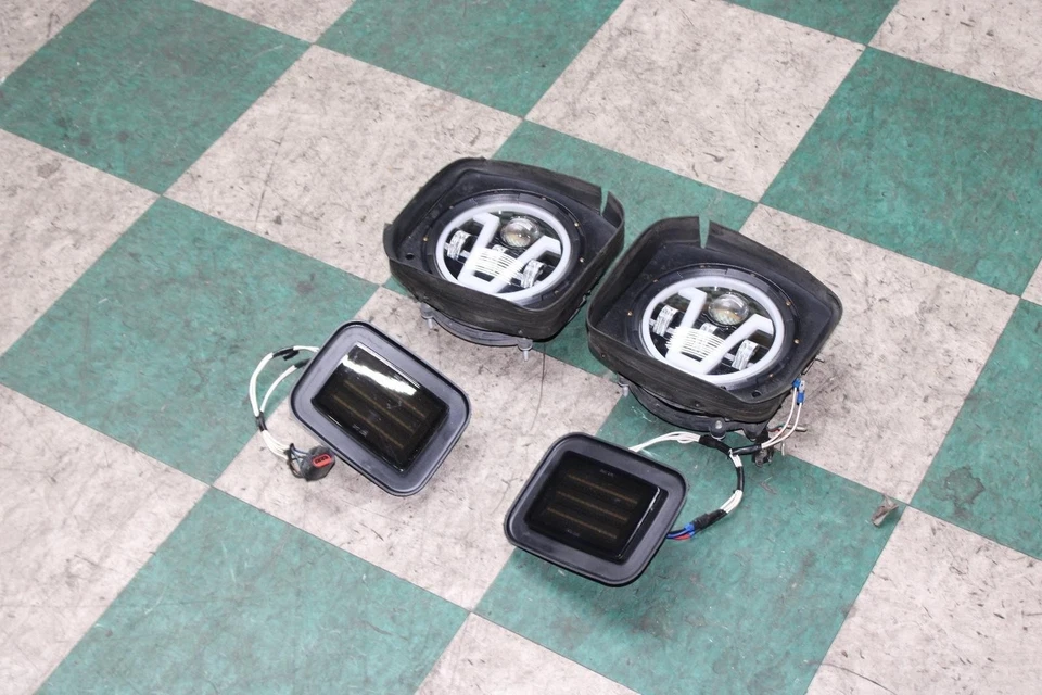 03-09 Hummer H2 Aftermarket Pair LH RH Headlight Head Light Lamps LED W/ Markers Foto 2 de 4