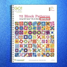 ACCUQUILT GO QUBE 8" Block Patterns Manual - WIRE BOUND - TOUGH COVERS