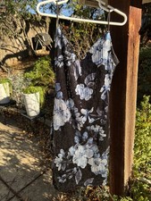 B Darlin Juniors Size 0 Blue Black Floral Sequin Mini Dress Party Cocktail Hoco