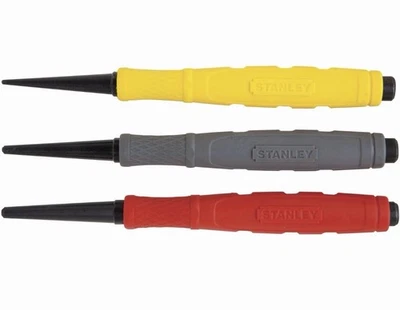 Juego de 3 perforadores de uñas Stanley Dynagrip 0,8 mm 1,6 mm 2,4 mm 0-58-930 - Imagen 1 de 3