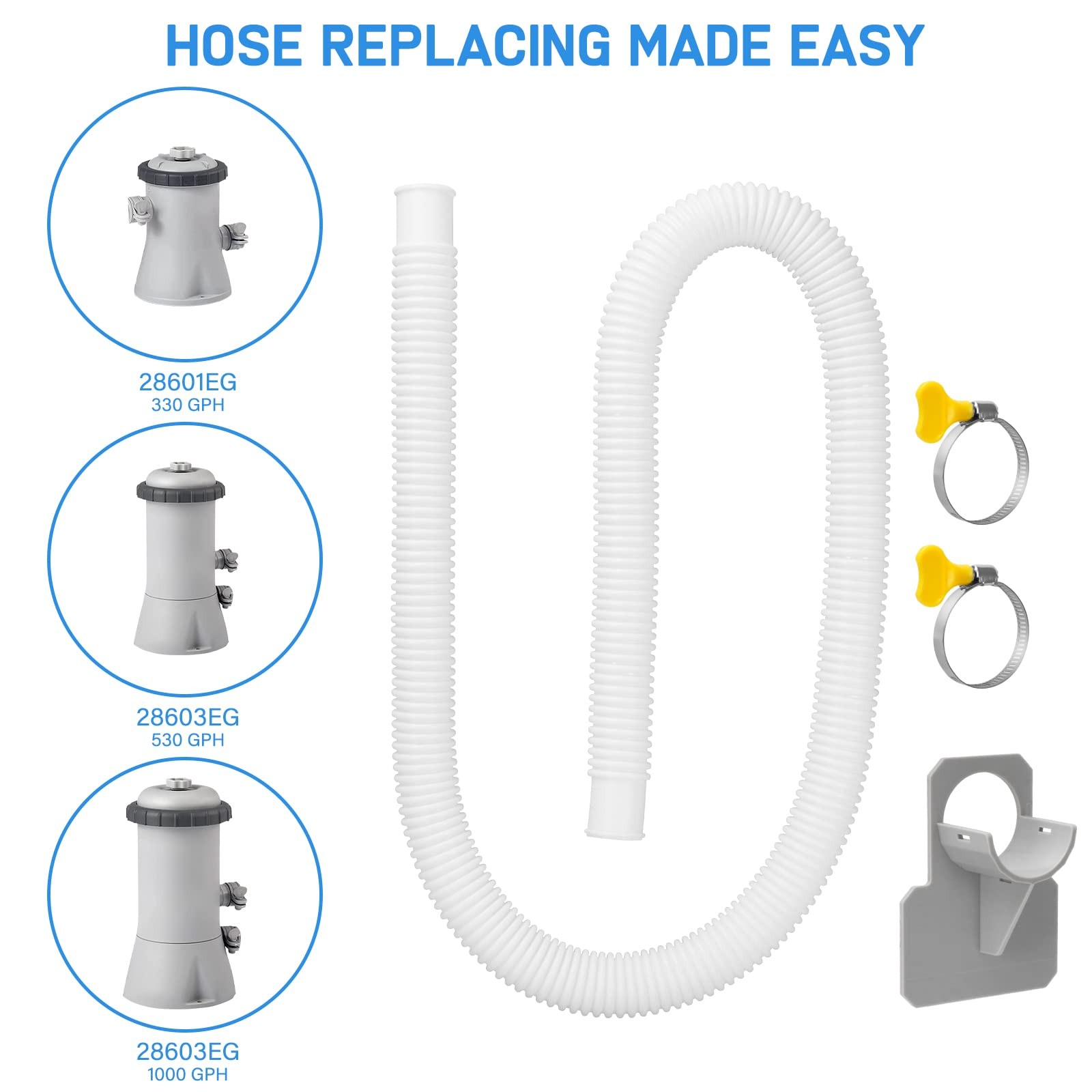 Hose for Pool Pump 1.25" Diameter Swimming Pool Hose for Above Ground Pools, ...