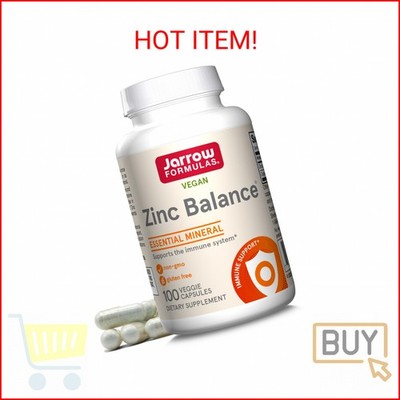 Jarrow Formulas Zinc Balance 15 mg - 100 Servings (Veggie Caps) - Zinc with Copp